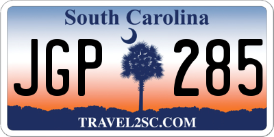SC license plate JGP285