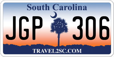 SC license plate JGP306