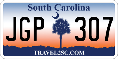 SC license plate JGP307