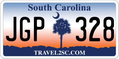 SC license plate JGP328