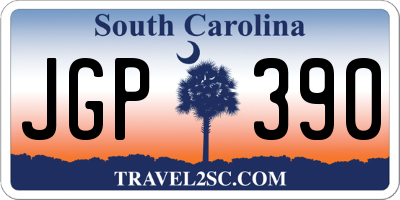 SC license plate JGP390