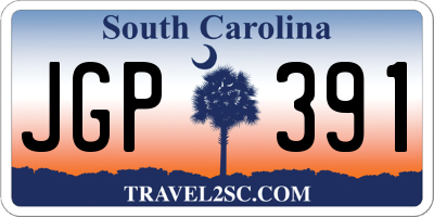 SC license plate JGP391
