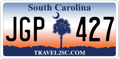 SC license plate JGP427