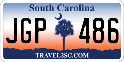 SC license plate JGP486