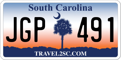 SC license plate JGP491