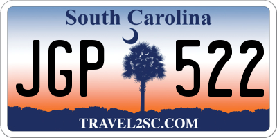 SC license plate JGP522