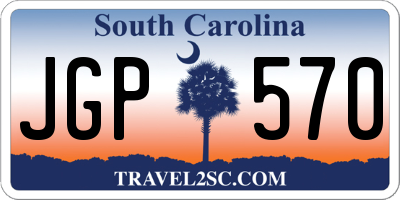 SC license plate JGP570