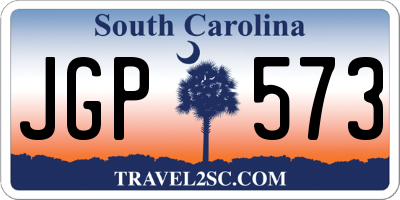 SC license plate JGP573