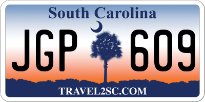 SC license plate JGP609