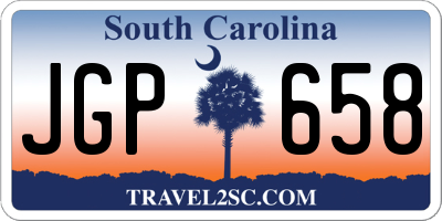 SC license plate JGP658