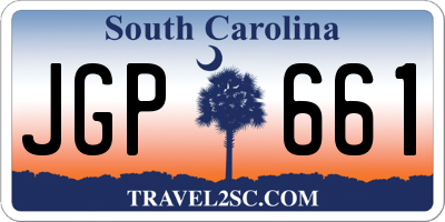 SC license plate JGP661