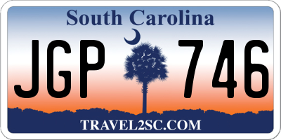 SC license plate JGP746