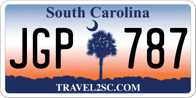 SC license plate JGP787