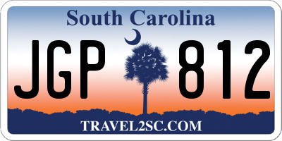 SC license plate JGP812