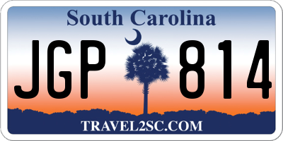 SC license plate JGP814