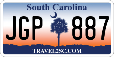 SC license plate JGP887