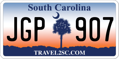 SC license plate JGP907