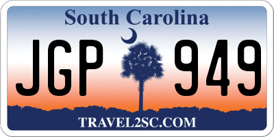 SC license plate JGP949
