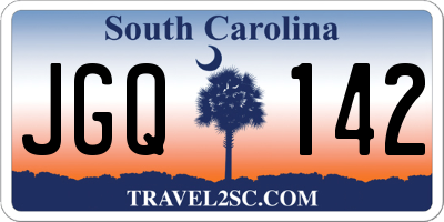 SC license plate JGQ142