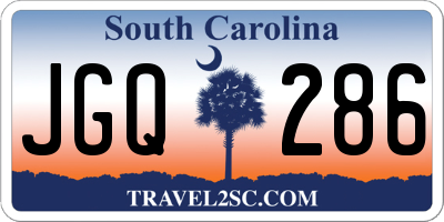 SC license plate JGQ286