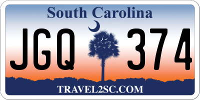 SC license plate JGQ374
