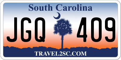 SC license plate JGQ409