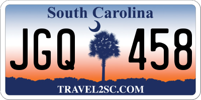 SC license plate JGQ458