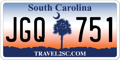 SC license plate JGQ751