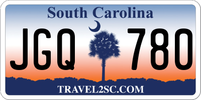 SC license plate JGQ780