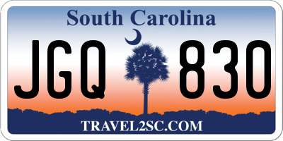 SC license plate JGQ830
