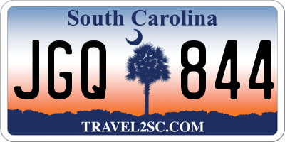 SC license plate JGQ844