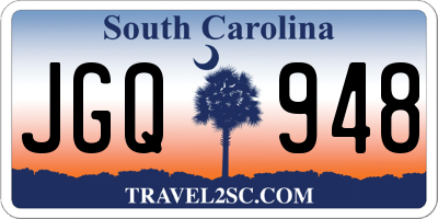 SC license plate JGQ948