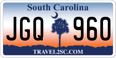 SC license plate JGQ960