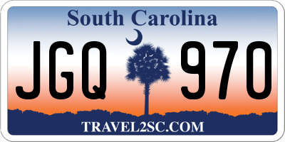 SC license plate JGQ970