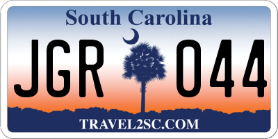 SC license plate JGR044