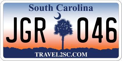SC license plate JGR046