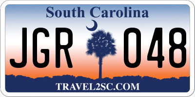 SC license plate JGR048