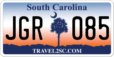 SC license plate JGR085