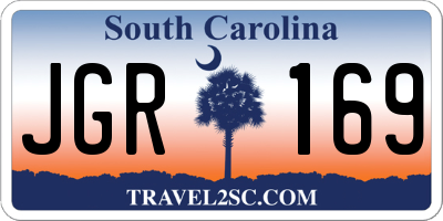 SC license plate JGR169