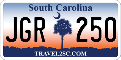 SC license plate JGR250