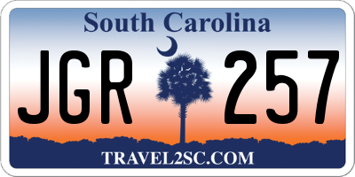 SC license plate JGR257