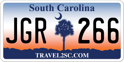SC license plate JGR266