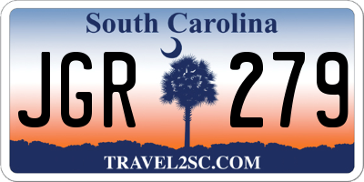 SC license plate JGR279
