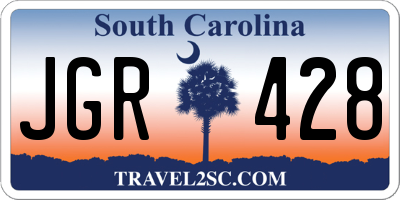 SC license plate JGR428