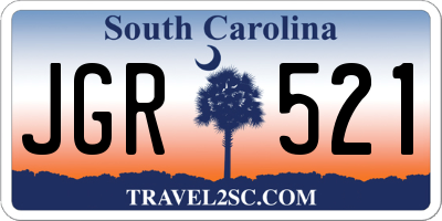 SC license plate JGR521