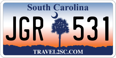 SC license plate JGR531