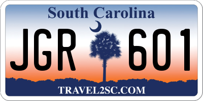 SC license plate JGR601