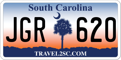 SC license plate JGR620