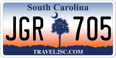 SC license plate JGR705