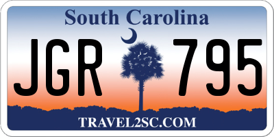 SC license plate JGR795